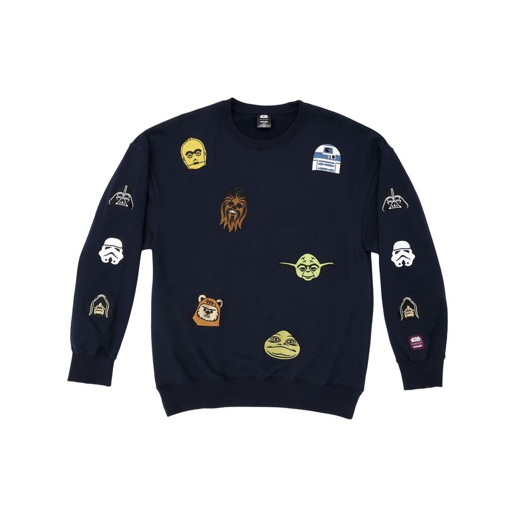 NWT CakeWorthy Unisex Star Wars Embroidered Crewneck in Navy Size Large